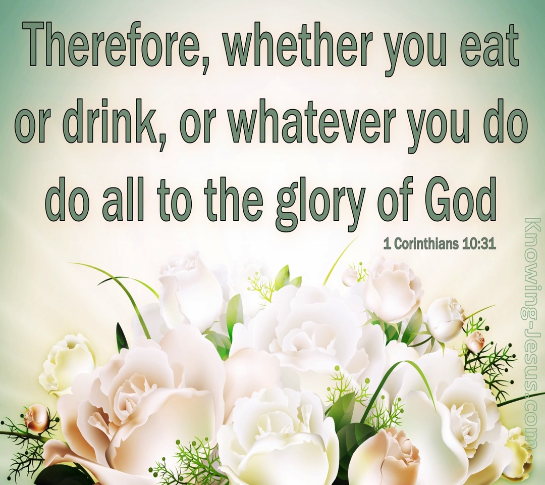 1 Corinthians 10:31 Do All To The Glory Of God (beige)